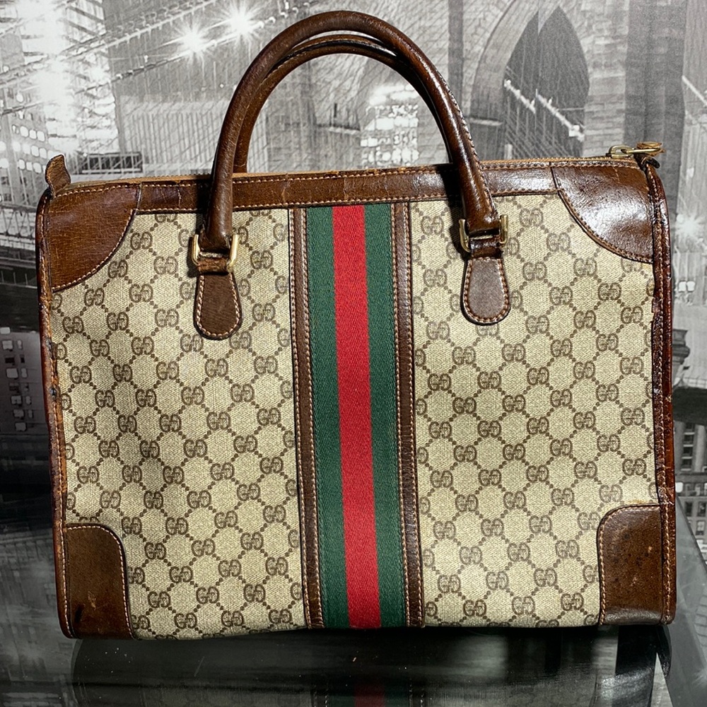 Authentic Vintage Gucci Sherry Line Boston Bag - Picture 4 of 17